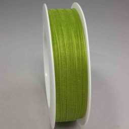 Nastro "Organza" - 7 Mm x 50 M / Verde oliva