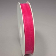 Nastro "Organza" - 15 Mm x 50 M / Rosa acceso