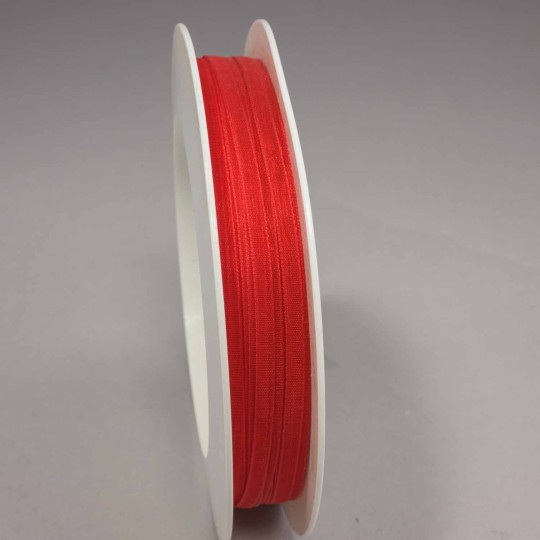 Nastro "Organza" - 5 Mm x 50 M / Rosso