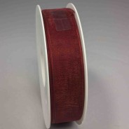 Nastro "Organza" - 25 Mm x 50 M / Bordeaux