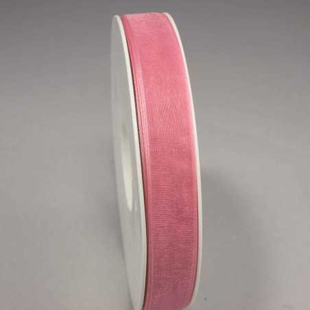 Nastro "Organza" - 15 Mm x 50 M / Rosa antico