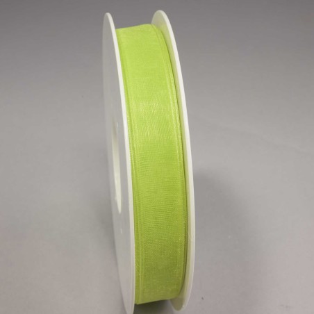 Nastro "Organza" - 15 Mm x 50 M / Verde lime