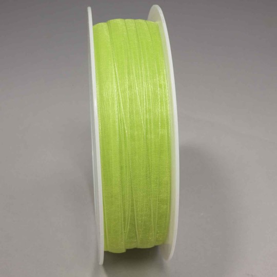 Nastro "Organza" - 7 Mm x 50 M / Verde lime