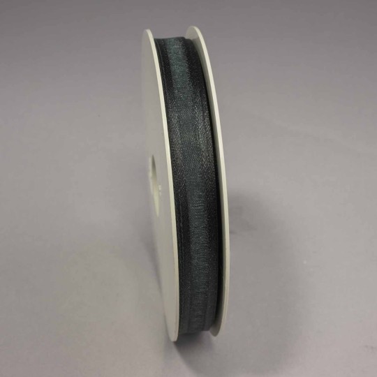 Nastro Organza e Sateen - 10 MM x 25 M - Nero