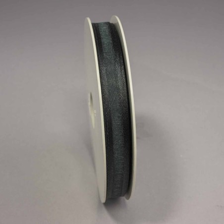 Nastro Organza e Sateen - 10 MM x 25 M - Nero
