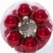 Palline in vetro - 4 Cm - 36 Pezzi - Rosso scuro
