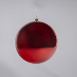 Pallina in plastica - D 14 Cm - 1 Pezzo - Rosso