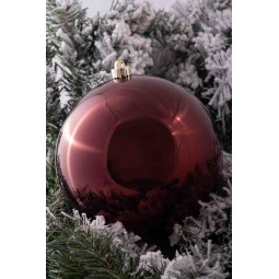 Pallina in plastica - 20 Cm / Rosso scuro