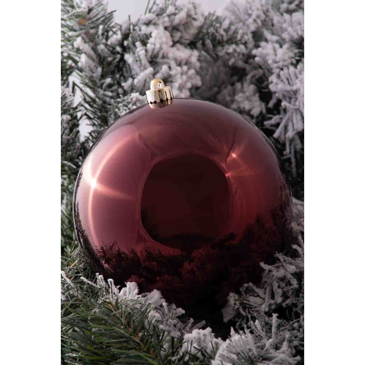 Pallina in plastica - 20 Cm / Rosso scuro