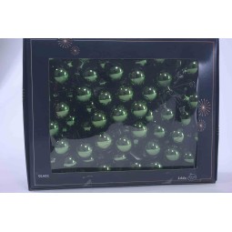 Palline in vetro 144 PZ - 12,5 Cm / Verde Pino