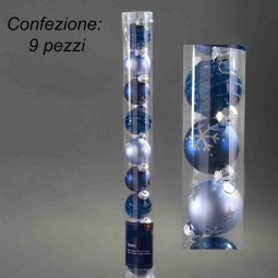 Palline in vetro 9  PZ - 3  Cm / Mix