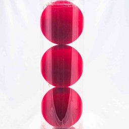 Palline in Velluto 3PZ - 15 Cm / Bordeaux