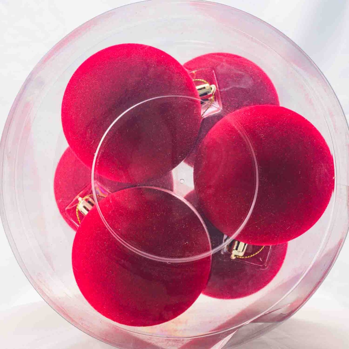 Pallina in Velluto - 8 Cm / Rosso