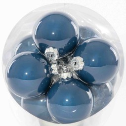 Palline in vetro 16  PZ - 8  Cm / Blu