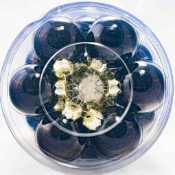 Palline in vetro 36 PZ - 4  Cm / Blu