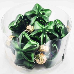 Decorazioni in vetro 12 PZ - 2x4,5x4 Cm / Verde