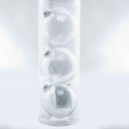 Palline in vetro 4 PZ - 10 Cm / Trasparent