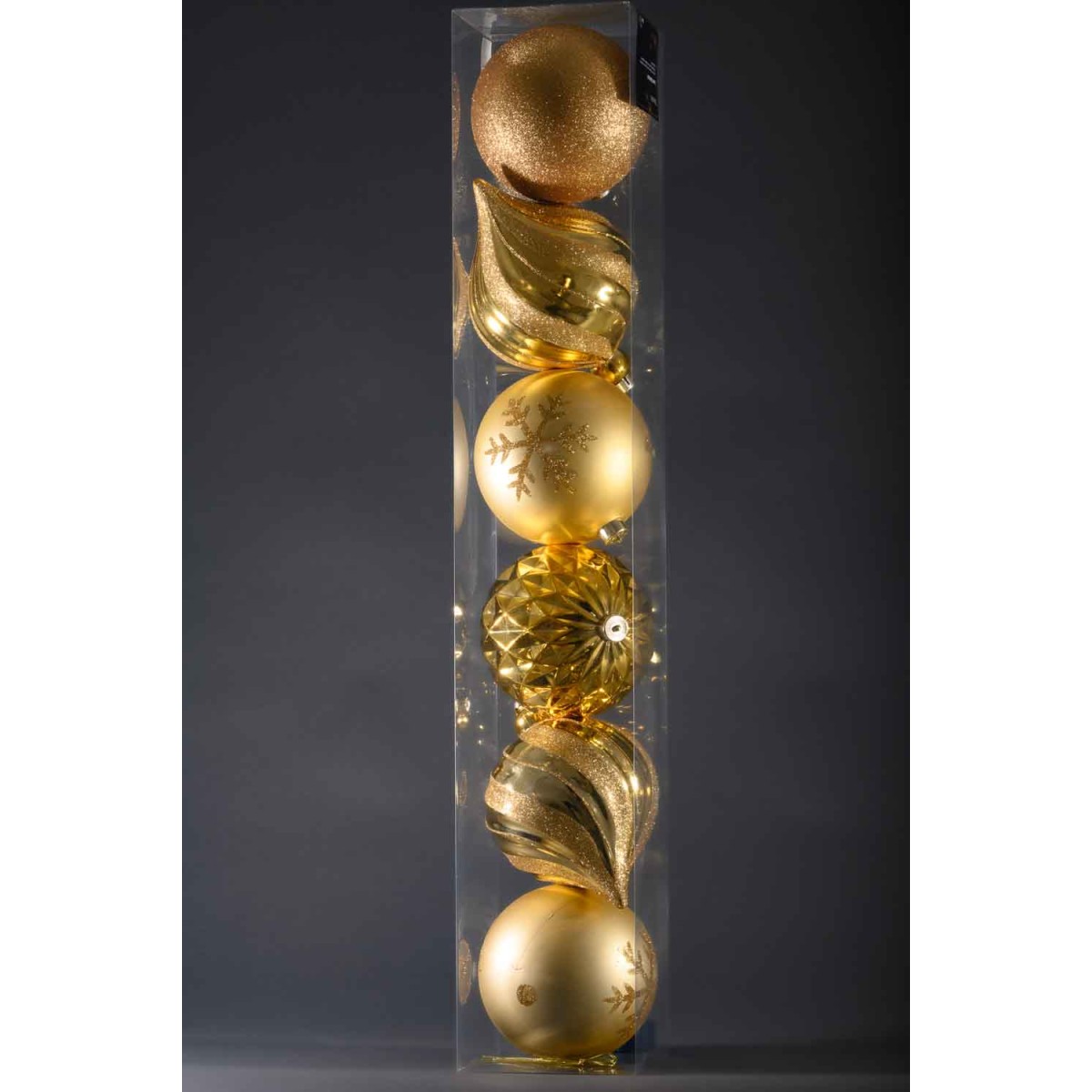 Palline in plastica 6 PZ - 15 Cm / Oro