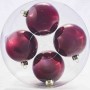 Palline in vetro 4  PZ - 120  Cm / Rosso vino