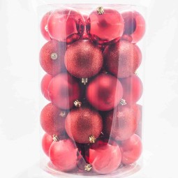 Palline in vetro assortite  34  PZ - 8 CM  / Blu