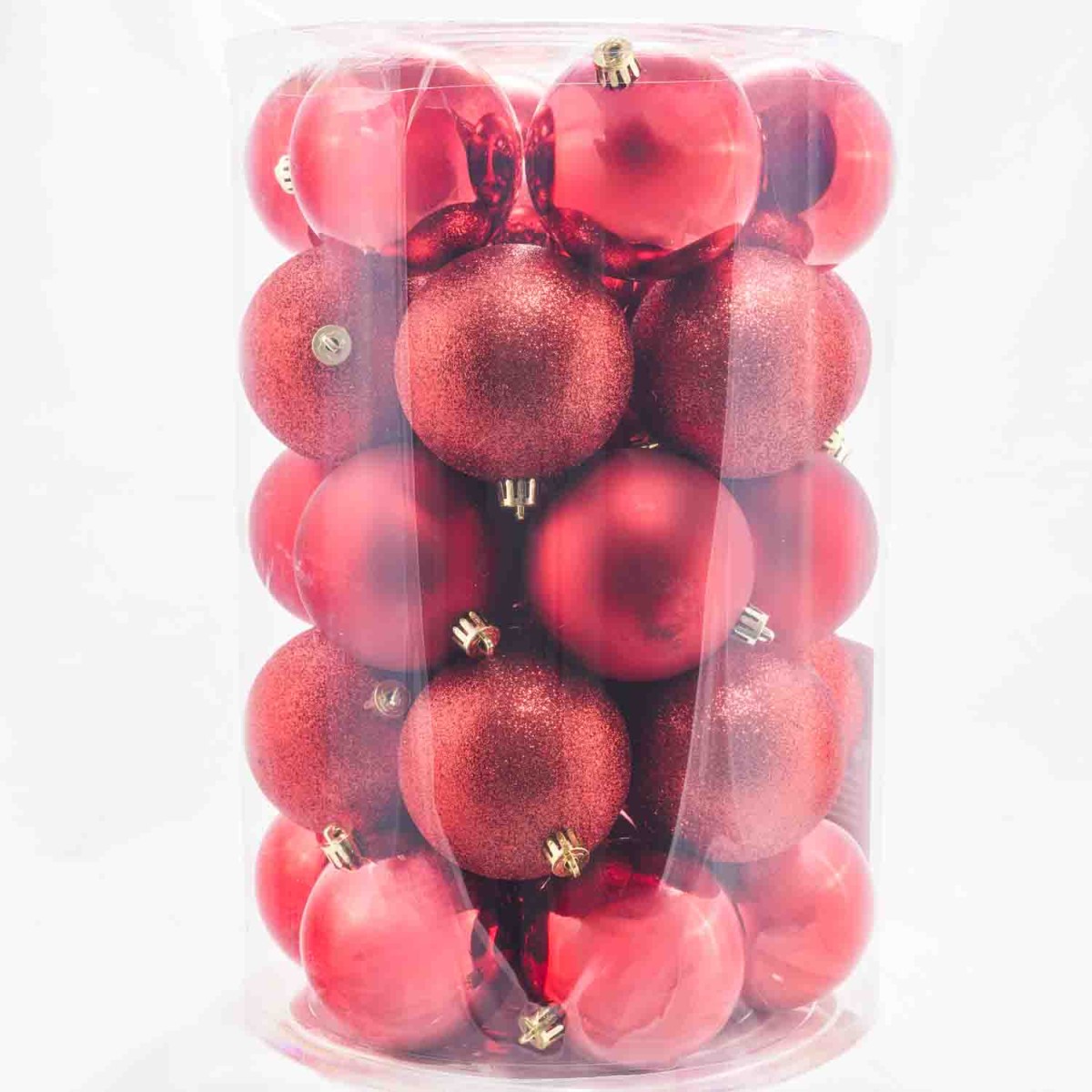 Palline in vetro assortite  34  PZ - 8 CM  / Blu