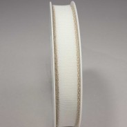 Nastro con bordo in "Lino" - 15 Mm x 20 M / Bianco