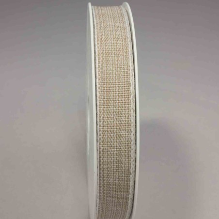 Nastro con bordo in "Lino" - 15 Mm x 20 M / Naturale