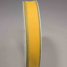 Nastro con bordo in "Lino" - 15 Mm x 20 M / Giallo scuro