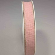 Nastro con bordo in "Lino" - 15 Mm x 20 M / Rosa