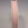 Nastro con bordo in "Lino" - 15 Mm x 20 M / Rosa