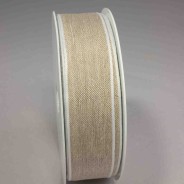 Nastro "Lino" - 25 Mm x 20 M / Bianco