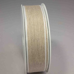 Nastro "Lino" - 25 Mm x 20 M / Bianco