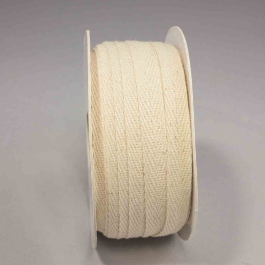 Nastro Cotone "Twill" - 9 Mm x 25 M / Crema