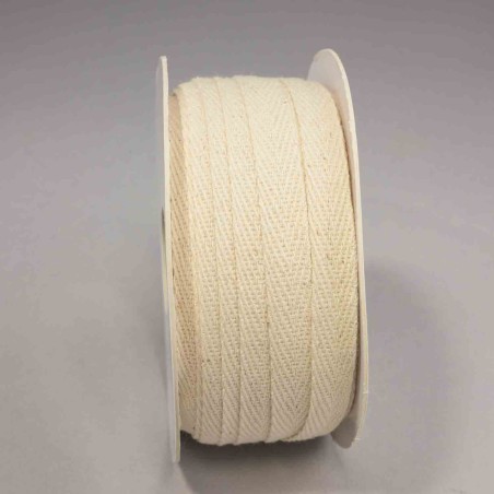 Nastro Cotone "Twill" - 9 Mm x 25 M / Crema