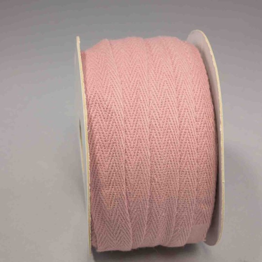 Nastro Cotone "Twill" - 15 Mm x 25 M / Rosa
