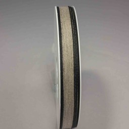 Nastro "Lino" - 10 Mm x 20 M / Nero