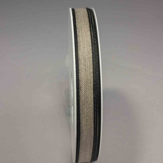 Nastro "Lino" - 10 Mm x 20 M / Nero