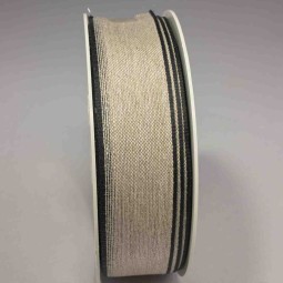 Nastro "Lino" - 25 Mm x 20 M / Nero