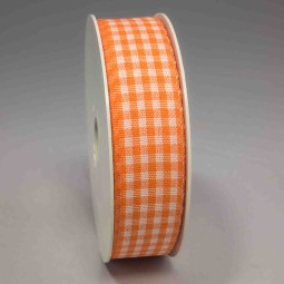 Nastro "Cotone" quadretti - 25 Mm x 25 M / Arancione