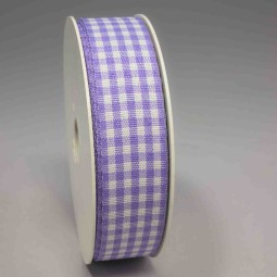 Nastro "Cotone" quadretti - 25 Mm x 25 M / Viola