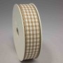 Nastro "Cotone" quadretti - 25 Mm x 25 M / Beige