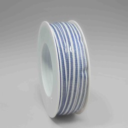 Nastro "Cotone" a righe - 10 Mm x 35 M / Blu
