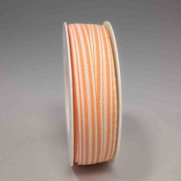 Nastro "Cotone" a righe - 10 Mm x 35 M / Arancione