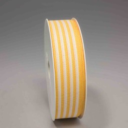 Nastro "Cotone" a righe - 24 Mm x 25 M / Giallo