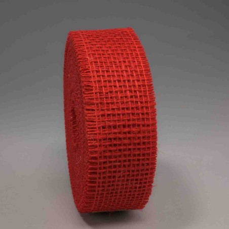 Nastro in Juta - 40 Mm x 20 M / Rosso