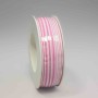 Nastro "Cotone" a righe - 10 Mm x 35 M / Rosa acceso