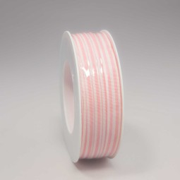 Nastro "Cotone" a righe - 10 Mm x 35 M / Rosa