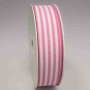 Nastro "Cotone" a righe - 24 Mm x 25 M / Rosa acceso