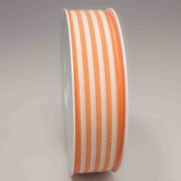 Nastro "Cotone" a righe - 24 Mm x 25 M / Arancione