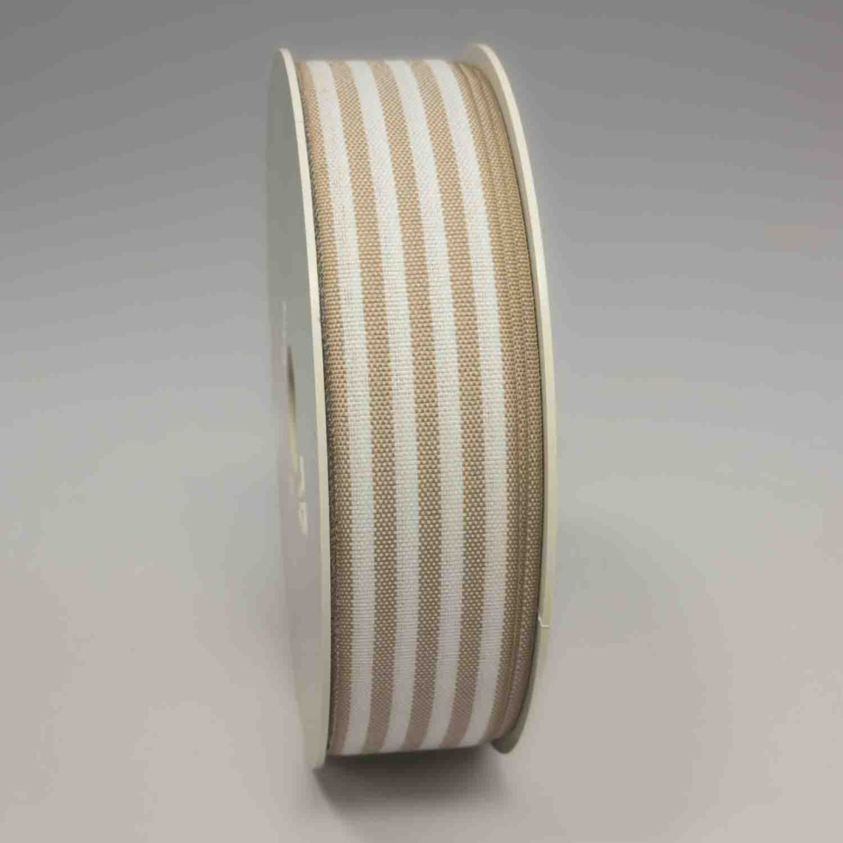 Nastro "Cotone" a righe - 24 Mm x 25 M / Beige
